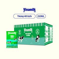 Sữa tươi tiệt trùng Vinamilk (có đường) - Thùng 48 bịch 220ml