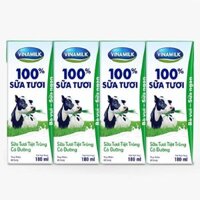 Sữa tươi tiệt trùng Vinamilk 100% có đường 180ml