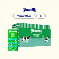 Sữa Tươi Tiệt Trùng Vinamilk 100% Có Đường Hộp 1L / Thùng 12