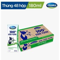 Sữa tươi tiệt trùng Vinamilk 100% có đường - Thùng 48 hộp 180ml