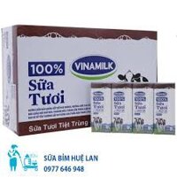 SỮA TƯƠI TIỆT TRÙNG VINAMILK 100% SÔCÔLA - LỐC 4 HỘP X 110ML 48h/1thung