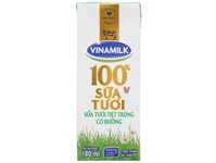 Sữa tươi tiệt trùng VINAMILK 180ml có đường (hộp)