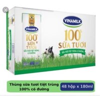 Sữa tươi Vinamilk 100% 180ml có đường Thùng 48 hộp