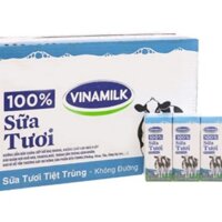 Sữa tươi Vinamilk 100% không đường 180ml