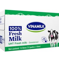 Sữa tươi VNM 100% hộp 1L có đường