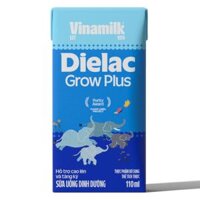 Sữa uống dinh dưỡng pha sẵn Vinamilk Dielac Grow Plus cho trẻ suy dinh dưỡng, thấp còi hộp 110ml – Thùng 48 hộp x 110ml