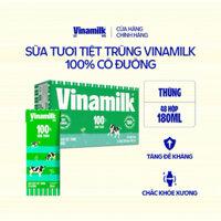 Sữa Vinamilk 100% có đường hộp 180ml