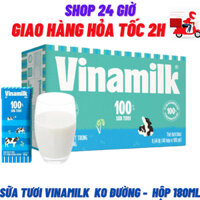 Sữa Vinamilk Không Đường 1 Thùng 48 Hộp 180 ml