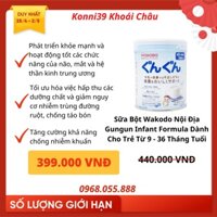 Sữa WAKODO GunGun nội địa Nhật lon 830g | Sữa bột Wakodo số 9 dinh dưỡng cân bằng, ngừa táo bón ( Date T10/2022)