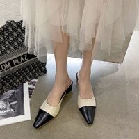Sục 3p mũi nhọn pastel đen be
