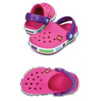 Sục Crocs Lego cực yêu cho bé năng động (HỒNG) - siêu khô khoáng cho bé ngày dài vui nhộn