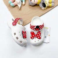 Sục cross trẻ em , giày cross nơ đỏ Disney Minnie Mouse cho bé gái size từ C7 đến J3