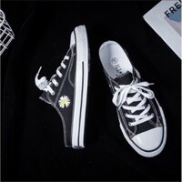 Sục nữ giày sneaker thêu hoa cúc