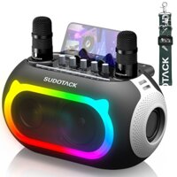 Sudotack Máy karaoke km300 karaoke bluetooth Không Dây 2 Micro Đôi Có Đèn rgb Trang Trí Tiệc Sinh Nhật / Tiệc Tùng