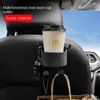 Suede Multifunctional Seat Back Headrest Water Cup Holder Hook Mobile Phone Holder in-Car Car Supplies Storage Car 8c4U