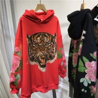 Sugemiusi Heavy Industry Hot Áo Khoác Hoodie Dáng Rộng Lót Lông Cừu Nhẹ In Hình Đầu Hổ Sang Trọng