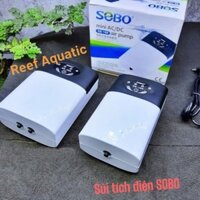 Sủi Oxy Tích Điện Siêu Êm SoBo SB168 1 Vòi Và SB268 2 Vòi, Máy Sủi Oxy Cho Bể Cá