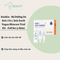 Suiskin - Bộ Dưỡng Da Suit ( Us ), Suit Earth Vegan Skincare Trial Kit - Full Set (3 Món)