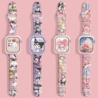 Suitable for applewatch9 Strap iwatch8/7/6/5/4/3/2 Apple Watch 1st Generation 42/40/44mm Silicone Cartoon Pattern Girl Cute