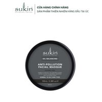 Sukin Mặt Nạ Than Tre Hoạt Tính Kiềm Dầu Ngăn Mụn Charcoal Oil Balancing Anti-Pollution Facial Masque 100ml