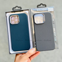 Sulada Kevlar Case - Ốp Lưng vân carbon chống bẩn iPhone 15 / 14 / 13 Pro Max , hỗ trợ sạc không dây