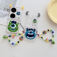 Sully Mike Monsters Vòng Tay Bản Lề Bảo Vệ Trong Suốt PC Cứng Cho Huawei Pocket 2 S P50 Bỏ Túi Vỏ Điện Thoại