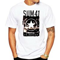 Sum 41 Nam Ngôi Sao Đỏ 13 Giọng Nam Mềm T Slim Fit Áo Thun Cổ Tròn Đỏ