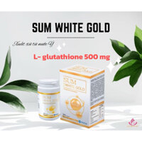 SUM WHITE GOLD- Viên uống chống nắng, chống oxy hoá, trắng sáng da L-Glutathione 500 Lọ 30 viên Ý