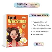 SUMAX wax ria mép dải sáp lâu trôi 100% tự nhiên, sáp tẩy lông nhẹ nhàng và không gây kích ứng 30pcs