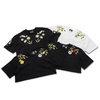 Summer High Street New Dandelion Embroidered Short SleeveTT-shirt Baby Boy and Girl Summer All-Matching Fashion Brand American Style Loose Couple Style