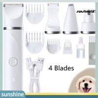 [Sun] Bộ chăm sóc cạo râu cho thú cưng Tiếng ồn thấp không dây với lưỡi gốm 4 lược dẫn hướng Lược chải lông cho chó điện