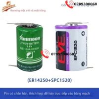 Sun Moon Er14250 Pin Lithium 3.6v Lập Trình Etc Điều Khiển Công Nghiệp PLC Bộ Nhớ IoT Đồng Hồ Đo Khí Báo Động