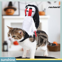 [Sun] Trang phục Halloween cho thú cưng Hiệp sĩ ngộ nghĩnh Sadako Mèo Trang phục cho chó Quần áo Cosplay cho thú cưng Trang phục đáng sợ Đồ dùng cho chó con cho các bữa tiệc Giáng sinh