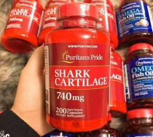 Sụn vi cá mập Shark Cartilage Mỹ 740mg, hộp 200 viên