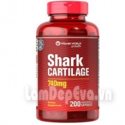 Sụn vi cá mập Shark Cartilage Mỹ 740mg, hộp 200 viên