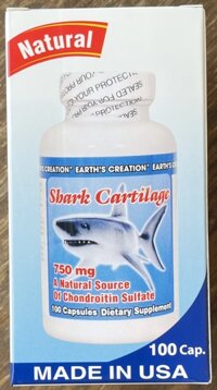 SỤN VI CÁ MẬP EARTHS CREATION SHARK CARTILAGE 750MG C/ 100 VIÊN