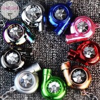 Sunborui Điện Mini Turbo Tăng Áp Móc Khóa Quay Tua Rua Móc Chìa Khóa Mặt Dây Âm Thanh Bắt chước LED Chủ Đề Xe Ô Tô Phụ Kiện Chìa Khóa VN