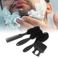 SUNCOL Bộ lược chải tạo kiểu râu 4 chiếc Lược tay cầm tiện dụng Tóc nylon cho Salon