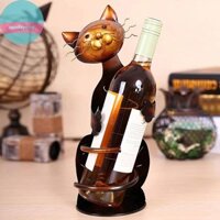 Sund Mèo Giá Đựng Rượu Hình Mèo Giá Đỡ Rượu Đứng Kim Loại Trang Trí Mèo Rượu Giá Đỡ Điêu Khắc Dễ Sử Dụng VN