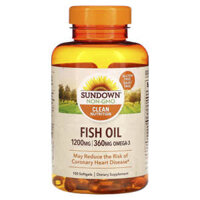 Sundown Naturals Fish Oil 600 mg 100 Softgels