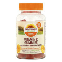 Sundown Naturals Vitamin C Gummies with Rose Hips & Bioflavonoids Orange Flavored 90 Gummies