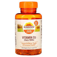 Sundown Naturals Vitamin D3 25 mcg (1,000 IU) 400 Softgels