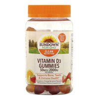 Sundown Naturals Vitamin D3 Gummies Strawberry Orange & Lemon Flavored 25 mcg (1,000 IU) 90 Gummies