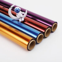 Sunfa Crafts Giấy đóng gói Giấy bọc bóng kính bền Giấy gói bóng kính chống thấm nước đầy màu sắc cho đồ thủ công tự làm Hộp quà tặng Bao bì cuộn 40cmx30m Lễ hội có sẵn
