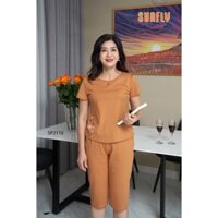 Sunfly - Đồ bộ mặc nhà cotton áo cộc quần ngố SP2110