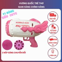 Súng Bắn Bong Bóng Xà Phòng 91 Nòng Siêu To Siêu Mạnh Cute Sử Dụng Pin Sạc Vuongquoctretho, Máy Thổi Bong Bóng Xà Phòng