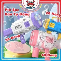 Súng bắn bong bóng xà phòng cỡ lớn, máy thổi bong bóng tự động phun nhiều nòng đồ chơi cho bé chụp ảnh ngoài trời