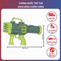 Súng Bắn Bong Bóng Xà Phòng Khủng Long 25 Nòng Vuongquoctretho Siêu Mạnh [TẶNG KÈM PIN]