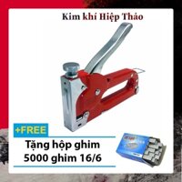 Súng bắn ghim gỗ cầm tay máy bấm ghim TOP đỏ tặng kèm 1 hộp 16/6 SGB-TOP-CB