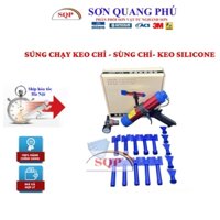 Súng bắn keo chạy chỉ bằng hơi có đồng hồ chỉnh tặng 1 tuýp keo, súng chạy chỉ YC220